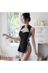 Lingerie Sexy Pyjama Lingerie Élégante Body Cheongsam Chinois Cheongsam Robe Discothèque Uniforme Noir Taille Unique 
