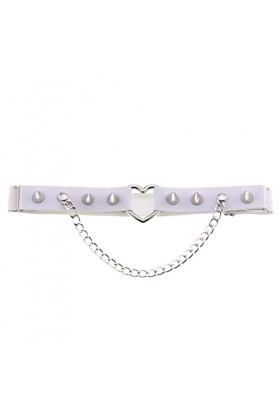 Punk Jarretière Réglable Élastique Cuir Leg Strap Ceinture Punk Style Peach Heart Love Rivets Spike Cuir Cuisse Boucle Femmes