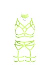 Ensemble porte-jarretelles complet harnais gothique pour femme dodu punk obésité lingerie cage festival rave grande taille so