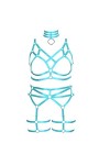 Ensemble porte-jarretelles complet harnais gothique pour femme dodu punk obésité lingerie cage festival rave grande taille so