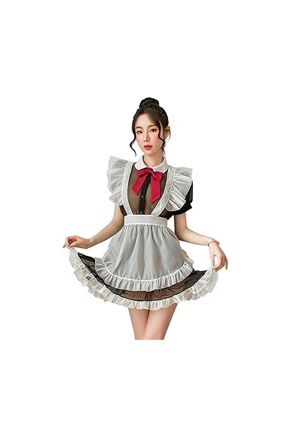 YYAN Femme Anime Cosplay FRANÇAIS Tavon FRANÇAIS Costume Fantaisie Fantaisie Sexy Fest Outfit Pyjamas Color : 7965 