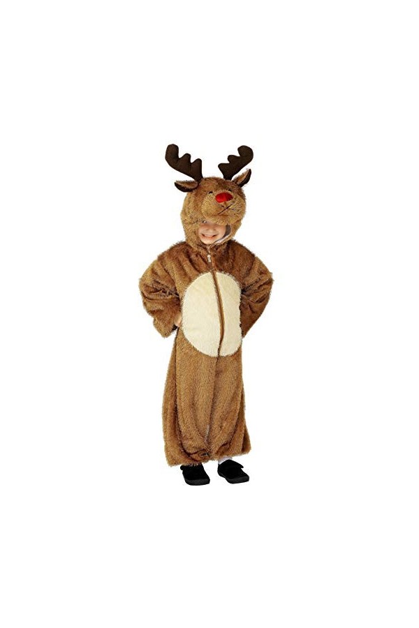 Smiffys BR30774T2 Déguisement de renne Unisexe Enfant Marron Enfant 3-4 ans