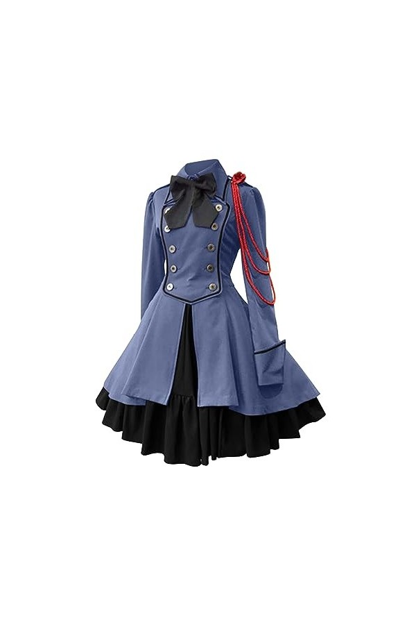 KBOPLEMQ Vêtements médiévaux pour femme - Robe victorienne Renaissance princesse baroque rococo - Costume dHalloween - Costu