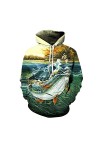 Ffnkrnfi Printemps Automne 3D Poissons Tropicaux Sweats À Capuche pour Hommes À Manches Longues Sweats À Capuche Hommes À Cap