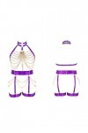 Femmes Body Strap Punk Bra Plus Taille élégant évidé Garter Set Gothique Halloween Carnaval Club Costume 1 Violet 