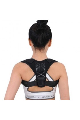 NELENI 1PcsCorrecteur de postureSpinalSupport-PhysicalTherapyPostureBraceBackShoulderAndNeckPainReliefPostureTrainer Couleur: