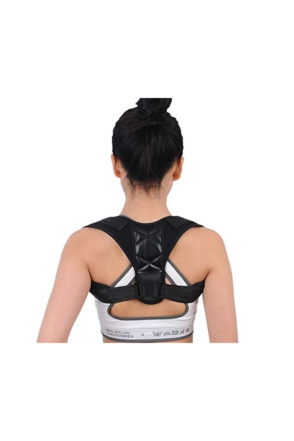 NELENI 1PcsCorrecteur de postureSpinalSupport-PhysicalTherapyPostureBraceBackShoulderAndNeckPainReliefPostureTrainer Couleur: