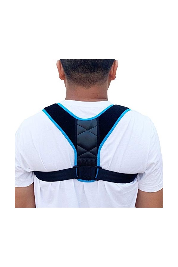 NELENI 1PcsCorrecteur de postureSpinalSupport-PhysicalTherapyPostureBraceBackShoulderAndNeckPainReliefPostureTrainer Couleur: