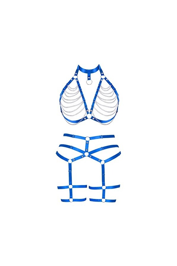 Femmes Sling Sling Lingerie Mode Plus Taille sous - vêtements Creux Bas Ensemble Punk Gothique orgie Danse Costume Rouge 