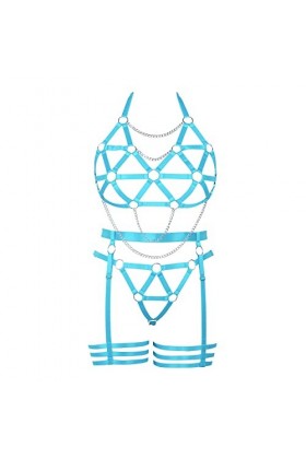 Femmes Body Lingerie Mode Plus Taille sous - vêtements évidés Garter Set Punk Gothique Halloween Carnaval Costumes de noël V