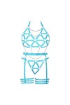 Femmes Body Lingerie Mode Plus Taille sous - vêtements évidés Garter Set Punk Gothique Halloween Carnaval Costumes de noël V