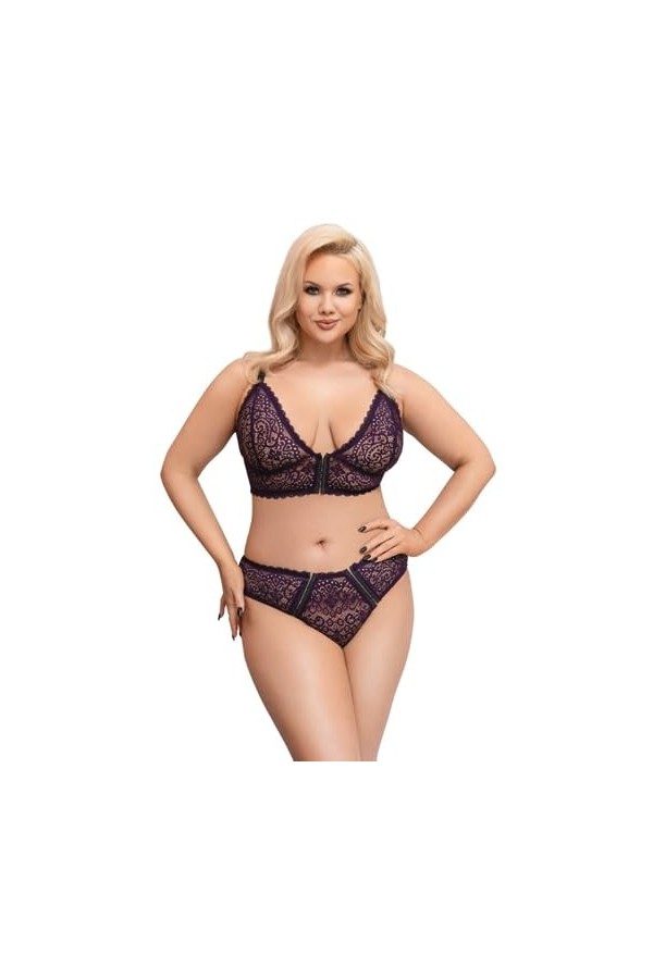 Cottelli Curves 22142454051-lingerie Lingerie, Violet, XL Femme