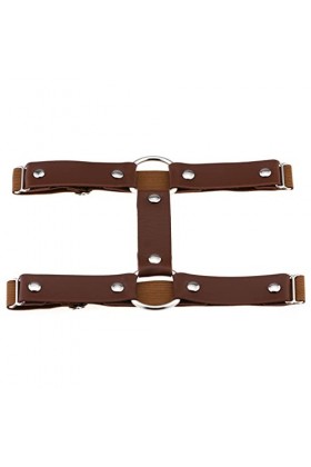 COLIFAS Punk Jarretière Femmes s Fille Cuir Jarretière Sexy Anneau De Cuisse Rond Anneau De Pied Double Rangée Jarretière 