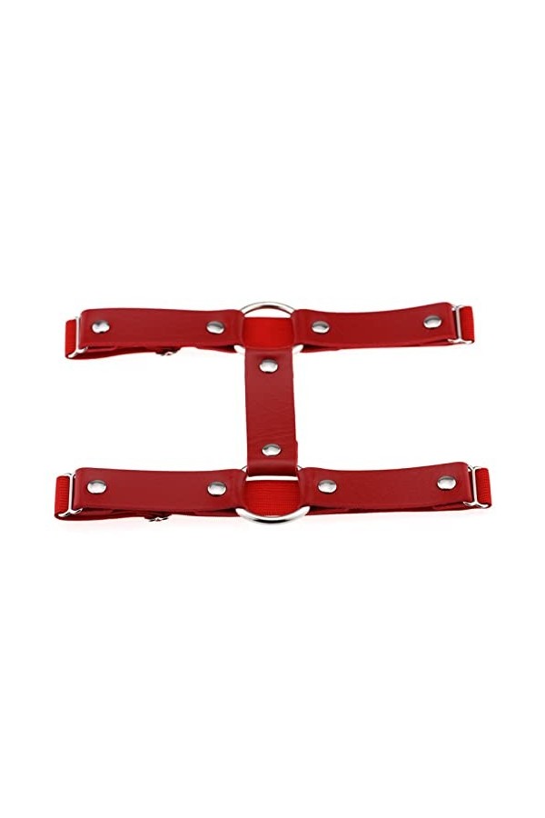 COLIFAS Punk Jarretière Femmes s Fille Cuir Jarretière Sexy Anneau De Cuisse Rond Anneau De Pied Double Rangée Jarretière 