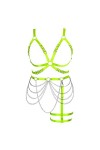 BANSSGOTH Femmes Harnais Complet Lingerie Grande Taille chaîne de Corps chaîne de Taille Pleine Cage évider Photographie Tiss