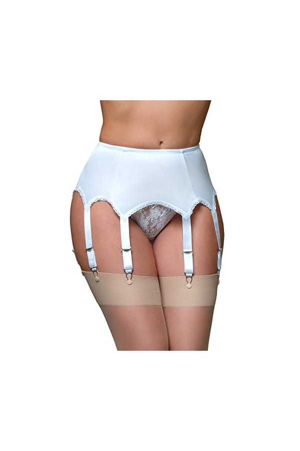 Nancies Lingerie Porte-Jarretelles 8 Attaches SSL3 L, Noir 