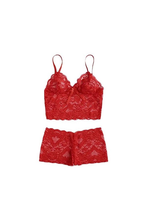 Ensemble de sous-vêtements Sexy pour Femmes, sous-vêtements Sexy, Soutien-Gorge, Slip, Lingerie érotique, Camisole, Pyjama