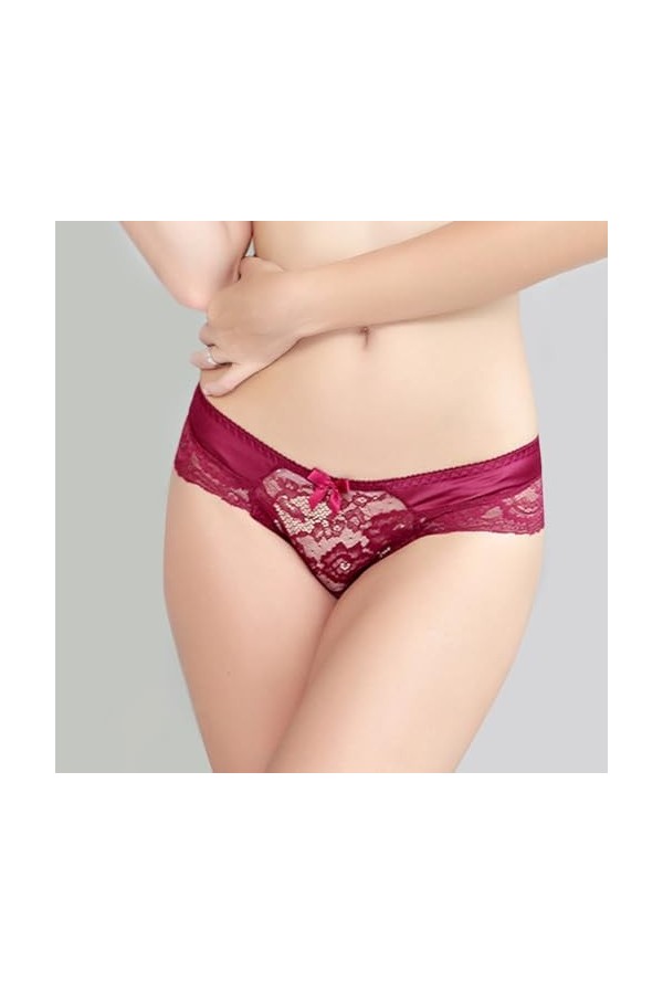 Necalisi Lot de Culotte Femme Lot de 5 Multicolore-1 sous-Vêtements Style Hipster en Coton et Dentelle Femme Slip Femme Coton