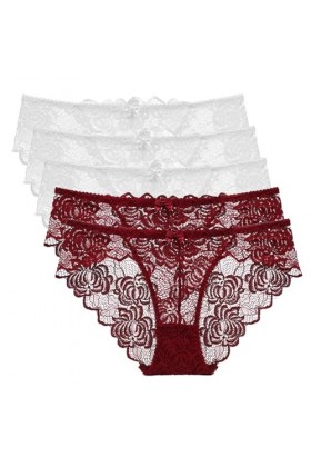 Necalisi Culotte Femme Taille Haute Lot de 5 Multicolore-3 Culottes Coton pour Femmes Shorty Confort Slips Taille Haute Culot