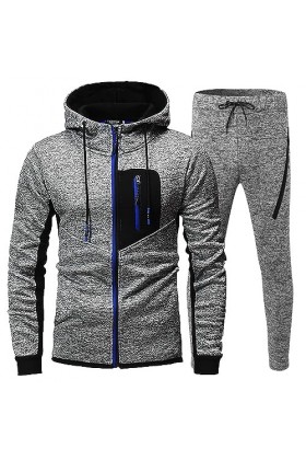RYTEJFES One Piece Sweat à capuche pour homme, ensemble pantalon de jogging moderne élégant survêtement gym homme long joggin
