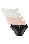 Necalisi Culotte Femme Lot de 5 Rose Culottes pour - sous-vêtements pour Femme Bordure en Dentelle - sans Couture - Taille Ha