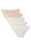 Necalisi Culotte Femme Lot de 5 Rose Culottes pour - sous-vêtements pour Femme Bordure en Dentelle - sans Couture - Taille Ha