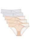 Necalisi Culotte Femme Lot de 5 Multicolore-4 Culotte Femme Menstruelle Classique Dentelle String Coton Bio Flux Abondant Dim