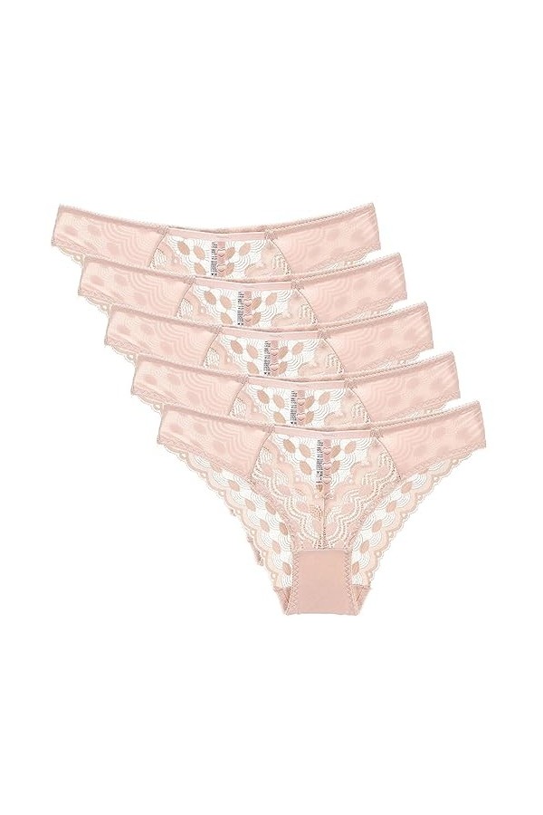 Necalisi Culotte Femme Lot de 5 Multicolore-2 Culottes en Dentelle pour Femmes sous-vêtements Sexy Slips Ultra Minces Culotte