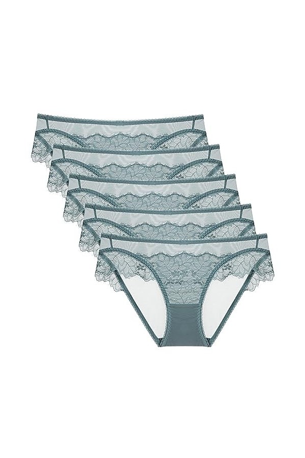 Necalisi Culotte Femme Lot de 5 Multicolore-7 Femmes Confortable Culotte Sculptante Slips Hipster Confortable Taille Haute Sl