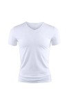 NOGRAX T-Shirt Homme T-Shirt pour Hommes Couleur V Collier À Manches Courtes T-Shirts pour Hommes pour Les Vêtements Masculin