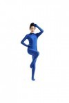 KYZTMHC Femmes Unitard Costume Adultes Spandex Zentai Costume Full Body Catsuit Solide Deuxième Peau Justaucorps Color : Blu