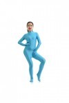 KYZTMHC Unicolor Catsuit Costume Femmes Déguisements Zentai Halloween Cosplay Body Color : Blue, Size : Aldult m 150-160cm 