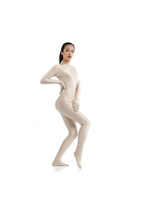 KYZTMHC Halloween Cosplay Unitard Costume Full Body Catsuit Femmes Festival Party Zentai Costume Color : Beige, Size : Aldul
