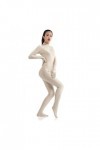 KYZTMHC Halloween Cosplay Unitard Costume Full Body Catsuit Femmes Festival Party Zentai Costume Color : Beige, Size : Aldul