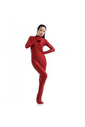 KYZTMHC Adultes Zentai Suit Femmes Unitard Spandex Catsuit Full Body Face Open Body Color : Red, Size : Aldult m 150-160cm 