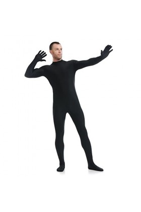 KYZTMHC Adultes Lycra Zentai Costume Stretch Dance Body Outfit Garçons Footed Spandex Body Suit Color : Black, Size : Aldult