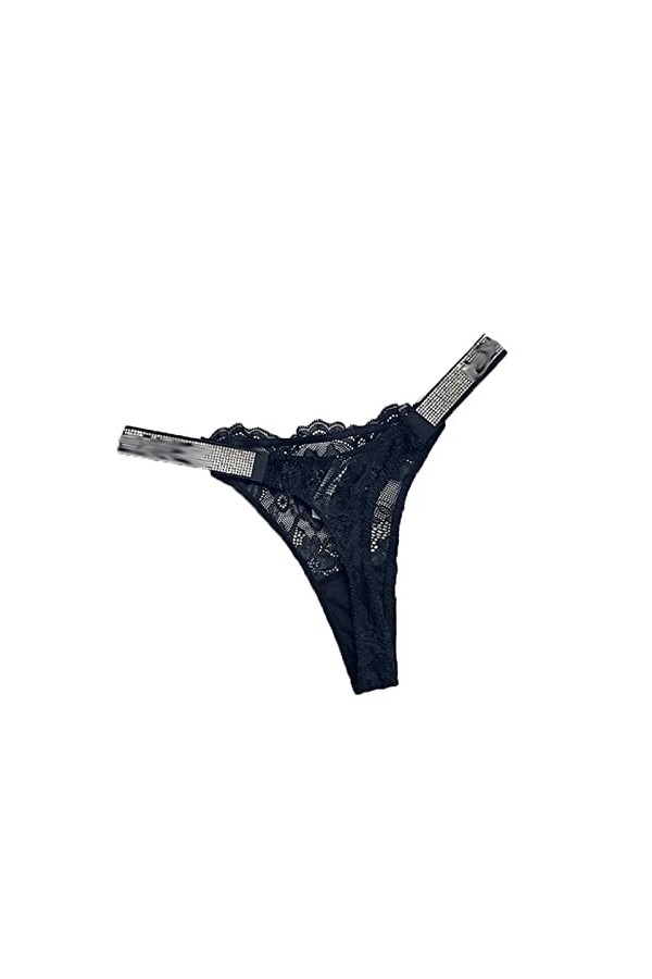 MODGE Culotte pour femme culotte en cristal strass slips fitness gym string taille basse mode string femme push up sous-vêtem