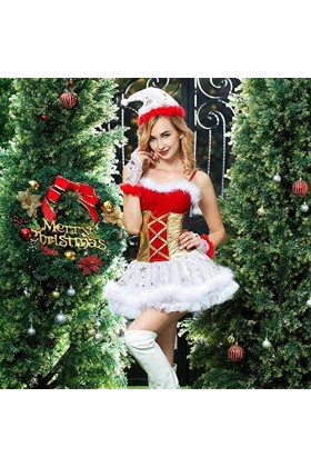 ANGELIA Sous-vêtements sexy pour femme - Vêtements de Noël - Jeu de rôle sexy - Uniformes de Noël, 1, taille unique