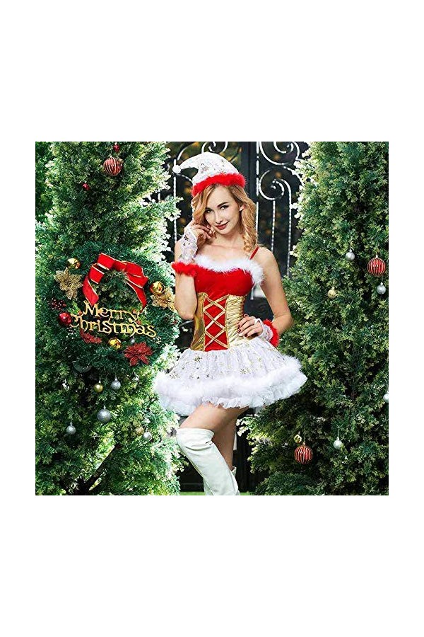ANGELIA Sous-vêtements sexy pour femme - Vêtements de Noël - Jeu de rôle sexy - Uniformes de Noël, 1, taille unique