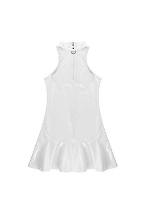 KSDFIUHAG Érotisme, Sexe Et Sensualité Robes Sexy Robe Moulante À Ourlet À Volants Night Clubwear-White_XL