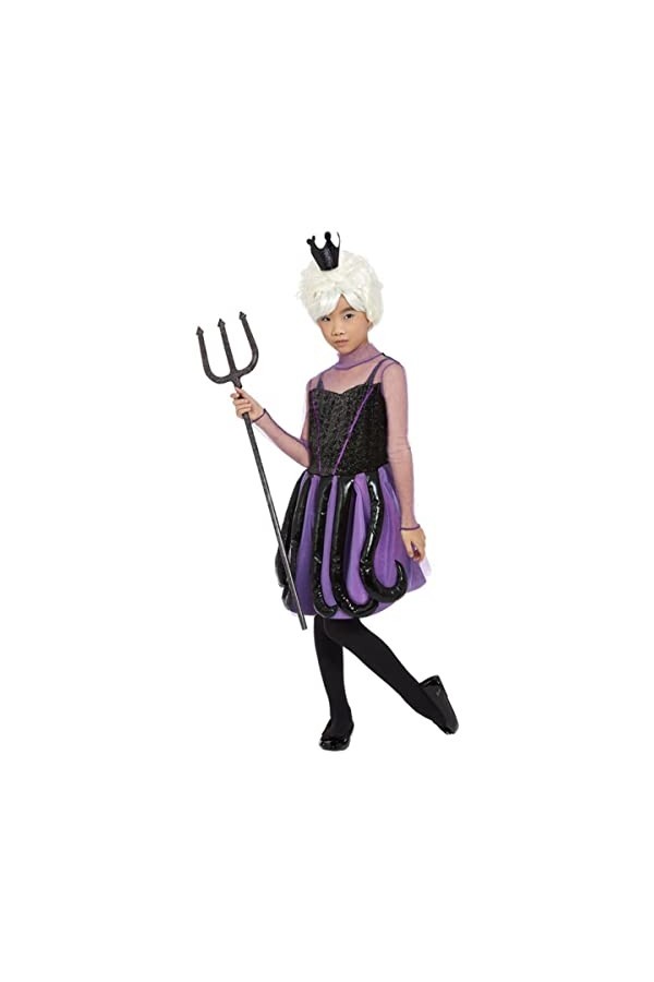 Smiffys Costume de sorcière méchante de la mer, Filles, 63087L, Noir, L-10-12 ans