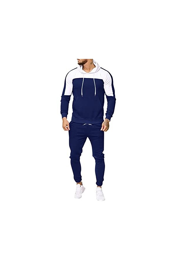 RYTEJFES Vêtements de sport pour homme, ensembles dentraînement pantalon de jogging pour homme pantalon de sport élégant spo