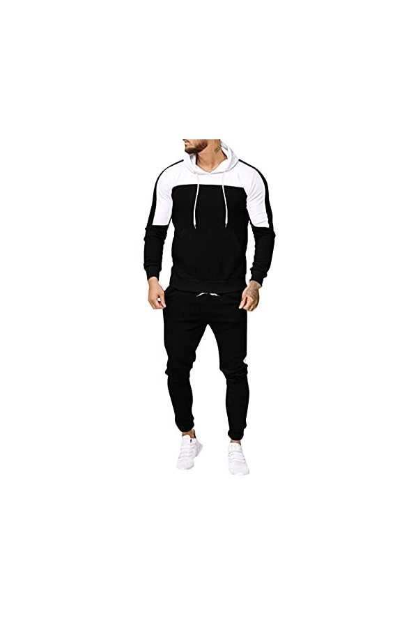 RYTEJFES Vêtements de sport pour homme, ensembles dentraînement pantalon de jogging pour homme pantalon de sport élégant spo