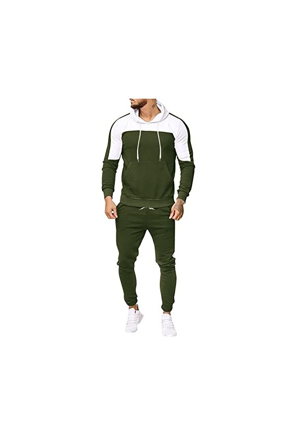 RYTEJFES Vêtements de sport pour homme, ensembles dentraînement pantalon de jogging pour homme pantalon de sport élégant spo
