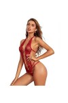 BBAUER Einteiliger Damen-Dessous mit tiefem V, Teddy, Sexy Spitzen-Body, Verschiedene Farben