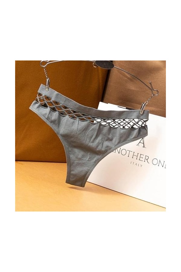 MULANY Femme Slips 3 pièces/lot Sexy Transparent G-String Taille Haute Femmes Tricot Femme évider Tongs sans Couture Culotte 