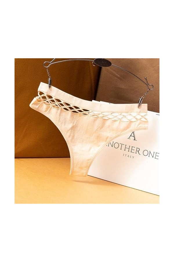 MULANY Femme Slips 3 pièces/lot Sexy Transparent G-String Taille Haute Femmes Tricot Femme évider Tongs sans Couture Culotte 