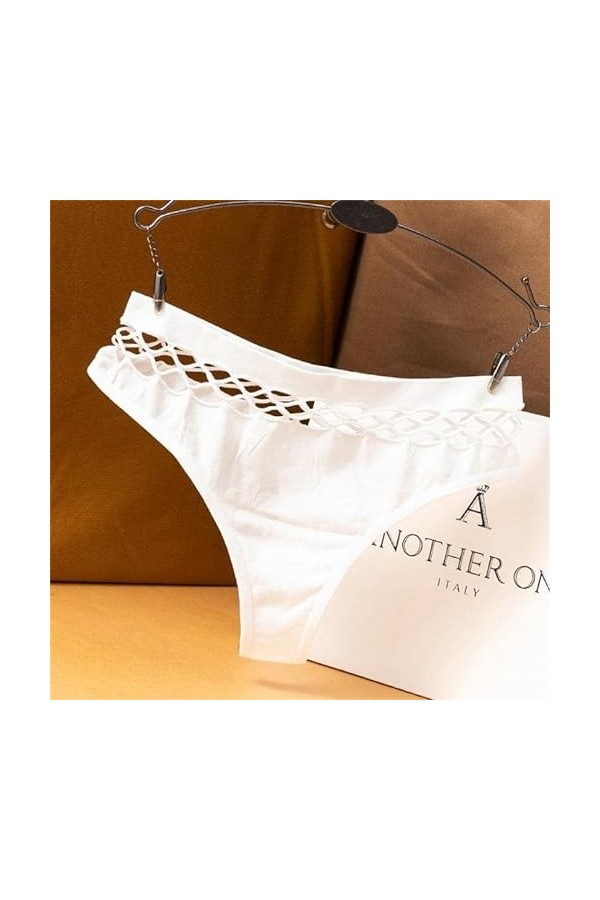 MULANY Femme Slips 3 pièces/lot Sexy Transparent G-String Taille Haute Femmes Tricot Femme évider Tongs sans Couture Culotte 