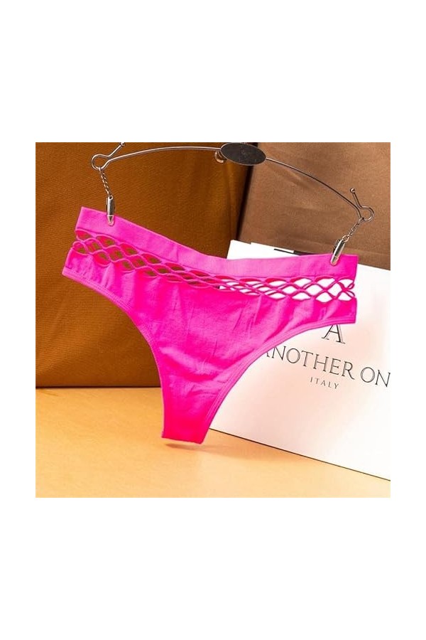 MULANY Femme Slips 3 pièces/lot Sexy Transparent G-String Taille Haute Femmes Tricot Femme évider Tongs sans Couture Culotte 