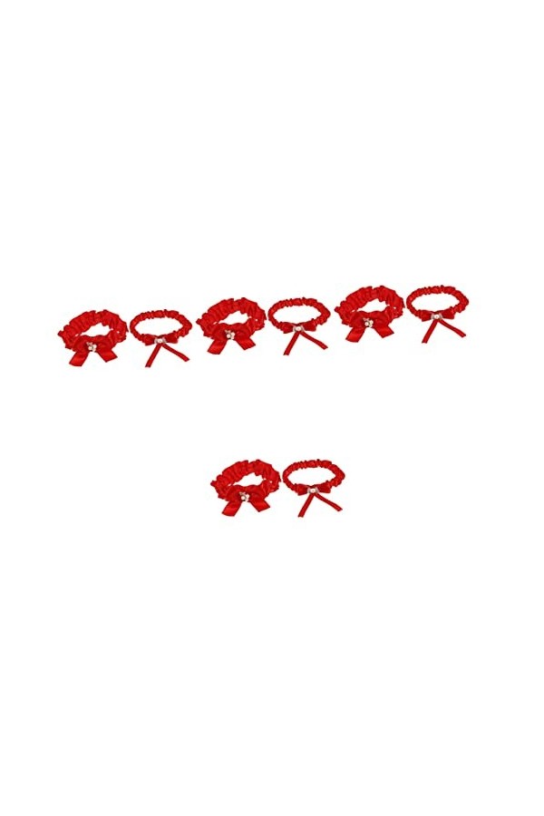 Abaodam 4 Ensembles Anneau De Jambe Jarretelles Bowknot Cadeaux De Noël pour Femmes Uniques Ceinture De Jambe De Mariage Jarr